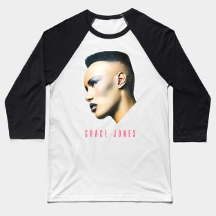 Grace Jones  //  80s Faded Style Aesthetic Design Baseball T-Shirt